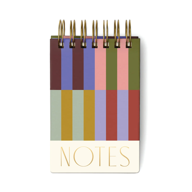 Llyfr Nodiadau Trwchus - Streipiau | Twin Wire Chunky Notepad - Bold Stripes