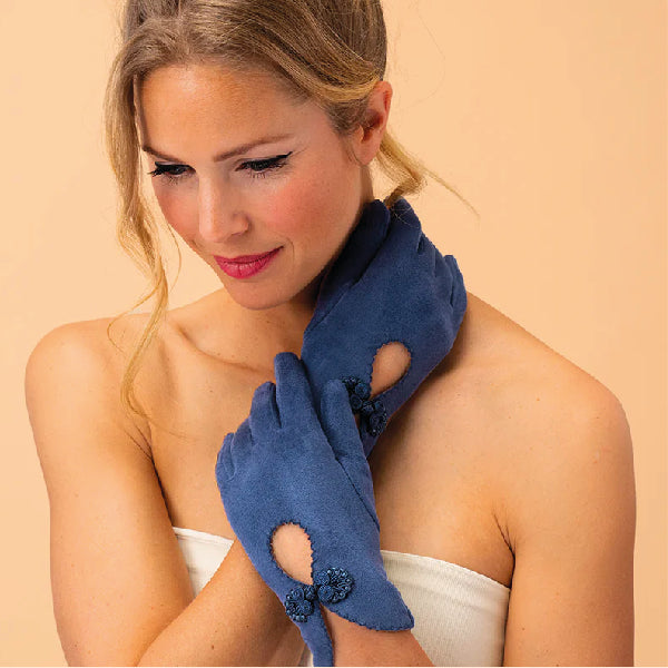 Menig Powder | Powder Gloves - Suki, Navy.