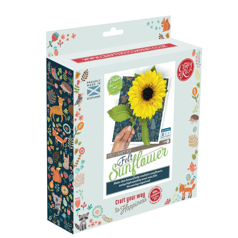 Pecyn Crefft Ffelt - Blodyn Haul | Felt Flower Craft Kit - Sunflower