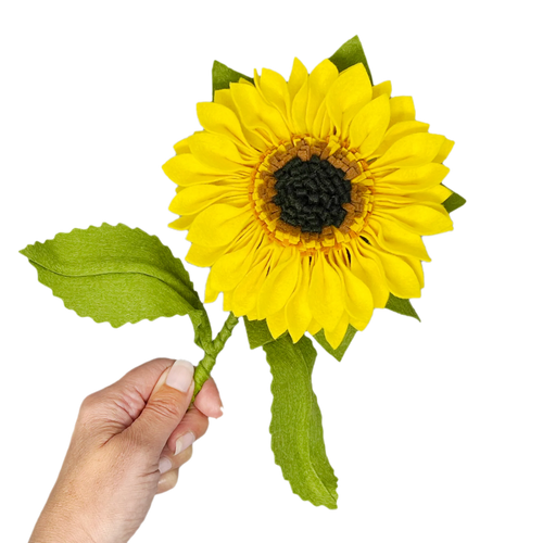 Pecyn Crefft Ffelt - Blodyn Haul | Felt Flower Craft Kit - Sunflower