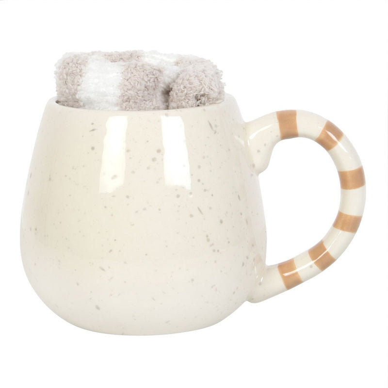 Set Mwg a Sanau Nadolig | Christmas Mug & Sock Set - Snowman