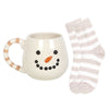 Set Mwg a Sanau Nadolig | Christmas Mug & Sock Set - Snowman