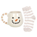 Set Mwg a Sanau Nadolig | Christmas Mug & Sock Set - Snowman