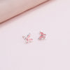 Clustdlysau Styd Pili Pala - Arian | Lots of Love Butterfly Stud Earrings - Silver