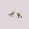 Clustdlysau Styd Aderyn - Aur | Fabulous Bird Stud Earrings - Gold
