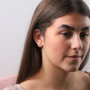 Clustdlysau Styd Lês - Arian | Lace Stud Earrings - Silver