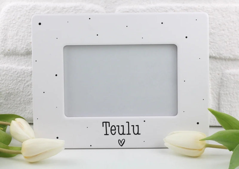 Ffram Llun Serameg - Teulu | Seramic Photo Frame - Family