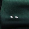Clustdlysau Styd Cwlwm - Cwlwm Cariad | Love Knot Stud Earrings - Silver