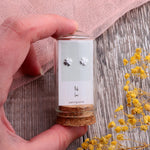 Clustdlysau Styd Meillion - Pob Lwc | Clover Stud Earrings - Silver