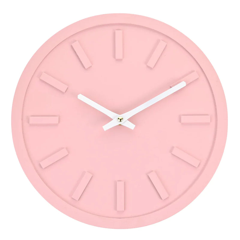 Cloc Wal Minimalaidd - Pinc | Minimalist Wall Clock - Pink
