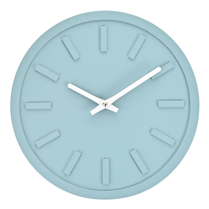 Cloc Wal Minimalaidd - Glas | Minimalist Wall Clock - Teal