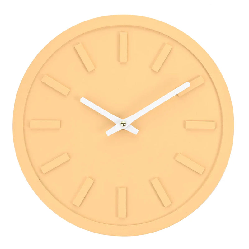 Cloc Wal Minimalaidd - Melyn | Minimalist Wall Clock - Yellow