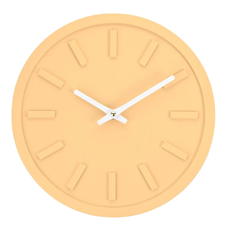 Cloc Wal Minimalaidd - Melyn | Minimalist Wall Clock - Yellow