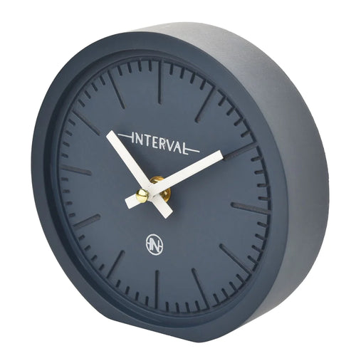 Cloc Desg Minimalaidd - Nêfi | Minimalist Desk Clock - Navy