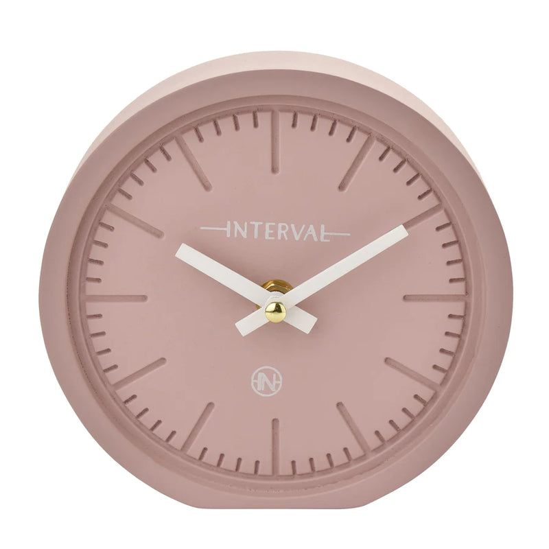 Cloc Desg Minimalaidd - Pinc | Minimalist Desk Clock - Pink