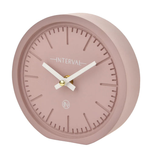 Cloc Desg Minimalaidd - Pinc | Minimalist Desk Clock - Pink