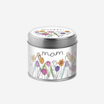 Cannwyll Bersawrus - Mam | Fragranced Tin Candle - Mam, Tulips & Daffodils.
