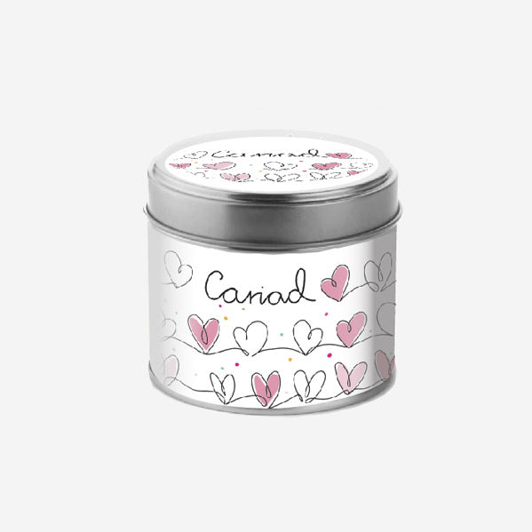 Cannwyll Bersawrus - Cariad | Fragranced Tin Candle - Love
