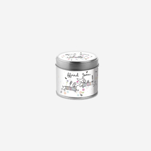 Cannwyll Bersawrus - Ffrind Gorau | Fragranced Tin Candle - Best Friend