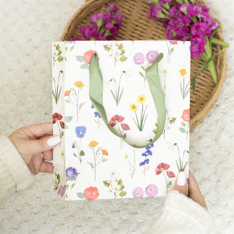 Bag Anrheg Canolig - Blodau Gwyllt | Medium Gift Bag - Wildflower