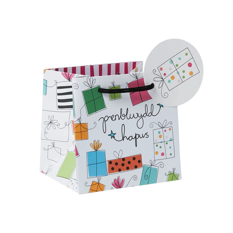 Bag Anrheg Mwg - Penblwydd Hapus | Mug Gift Bag - Happy Birthday
