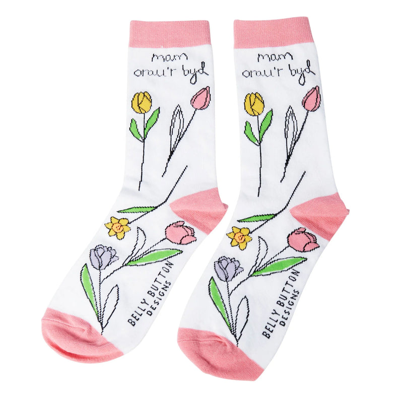 Sanau -  Mam Orau'r Byd | Belly Button Socks - Mam