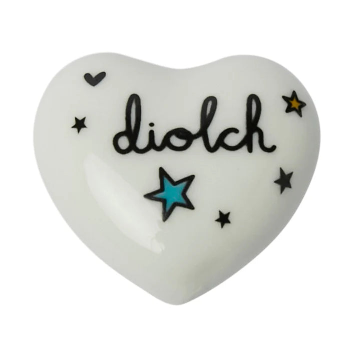 Anrheg Bychan Serameg - Diolch | Ceramic Token -Diolch