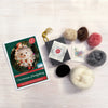 Pecyn Ffeltio Nodwydd - Draenog Nadolig | Needle Felting Craft Kit - Christmas Hedgehog