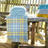 Blanced Penglin / Ysgwyddau Gwlân Cymreig - Môr | Welsh Wool Knee / Shoulder Throw - Ocean