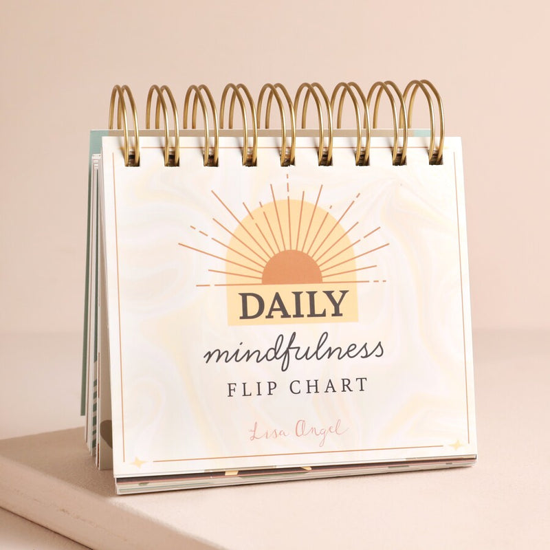 Siart Fflip Ymwybyddiaeth Ofalgar | Daily Mindfulness Desktop Flip Chart