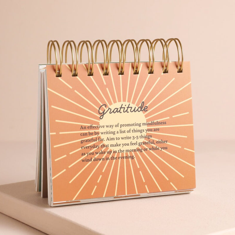 Siart Fflip Ymwybyddiaeth Ofalgar | Daily Mindfulness Desktop Flip Chart