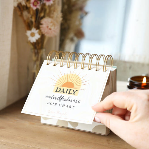 Siart Fflip Ymwybyddiaeth Ofalgar | Daily Mindfulness Desktop Flip Chart