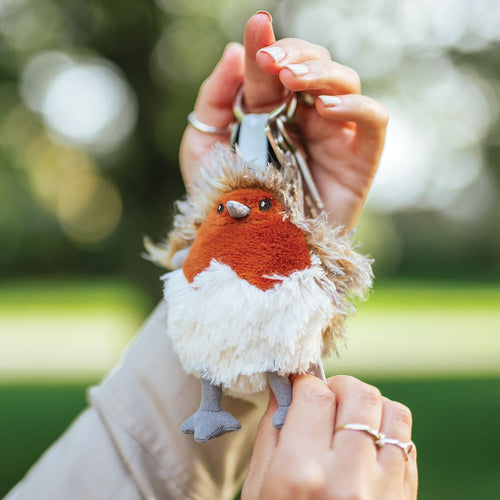 Cylch Goriadau Wrendale | Wrendale Plush Keyring - 'Adele' Robin