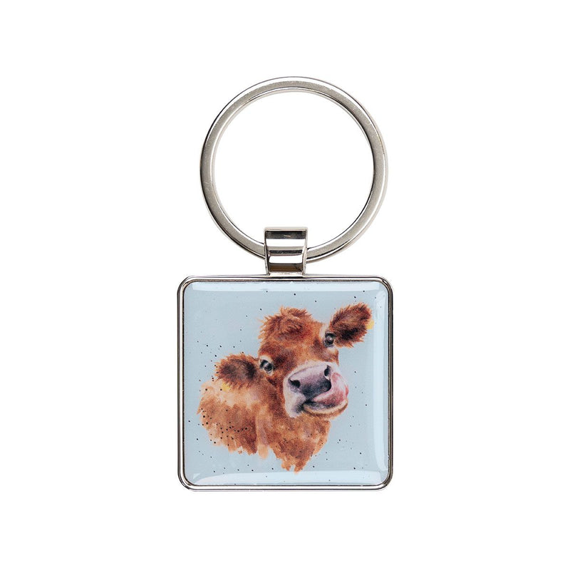 Cylch Goriadau Wrendale | Wrendale Keyring - 'Mooo' Cow