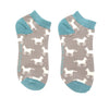 Sanau Treinyrs - Ceffylau | Miss Sparrow Trainer Socks - Horses Light Grey