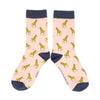 Sanau - Jiraff | Miss Sparrow Socks - Little Giraffe Dusky Pink