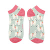 Sanau Treinyrs - Llama | Miss Sparrow Trainer Socks - Llama Duck Egg