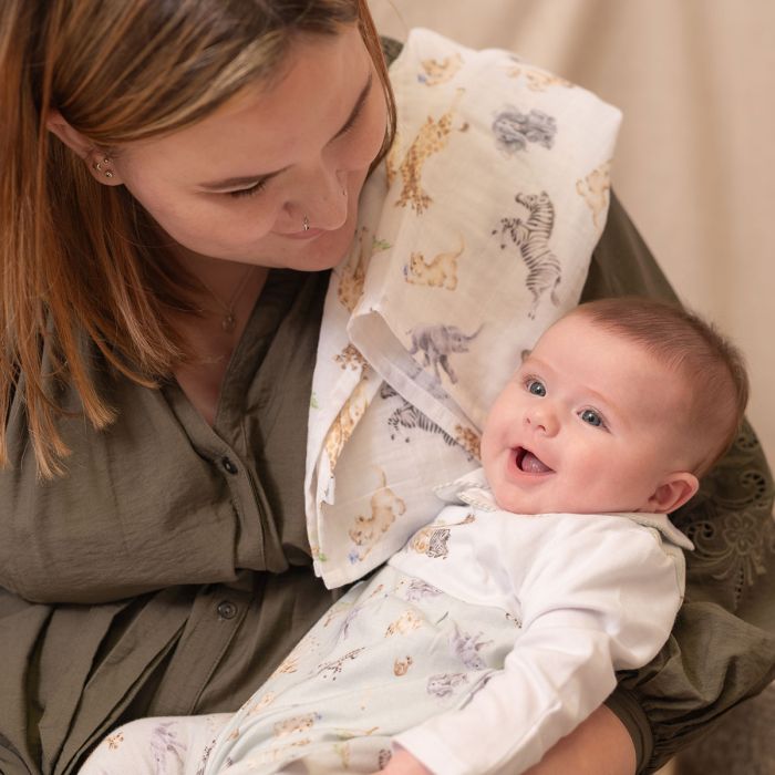 Set Anrheg Wrendale - Muslin | Wrendale Muslin Gift Set - Little Savannah