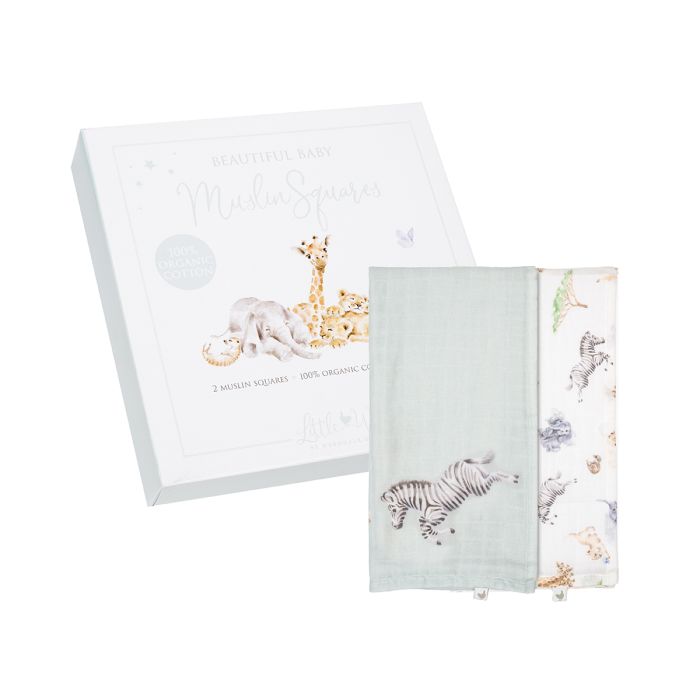 Set Anrheg Wrendale - Muslin | Wrendale Muslin Gift Set - Little Savannah