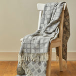 Carthen Wlân Cymreig - Manhattan Llwyd | Welsh Wool Blanket - Manhattan Dove Grey