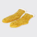 Sanau Sliper - Melyn | Chenille Slipper Socks - Ochre