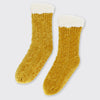Sanau Sliper - Melyn | Chenille Slipper Socks - Ochre