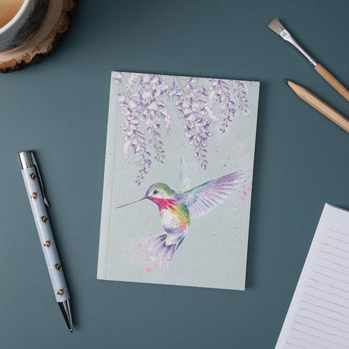 Llyfr Nodiadau Wrendale A6 - Colibryn | Wrendale A6 Notebook - Wisteria Wishes