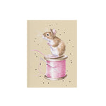 Llyfr Nodiadau Wrendale A6 - Llygoden | Wrendale A6 Notebook - 'Sew it Begins' Mouse