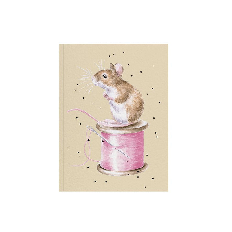 Llyfr Nodiadau Wrendale A6 - Llygoden | Wrendale A6 Notebook - 'Sew it Begins' Mouse