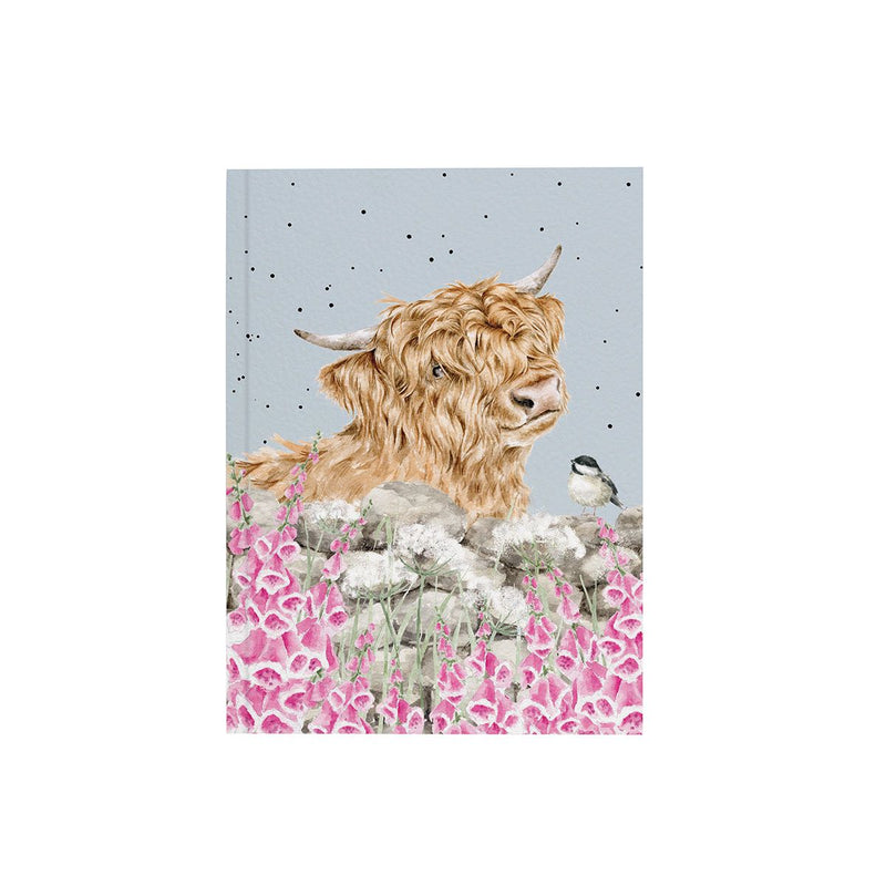 Llyfr Nodiadau Wrendale A6 - Buwch | Wrendale A6 Notebook - 'Just for Moo' Highland Cow