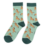Sanau - Ceffylau Gwyllt | Miss Sparrow Socks - Wild Horses Mint