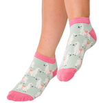 Sanau Treinyrs - Llama | Miss Sparrow Trainer Socks - Llama Duck Egg