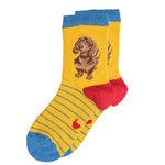 Sanau Bambŵ Plentyn Wrendale | Wrendale Children's Bamboo Socks - 'Little One' Dachshund