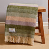 Blanced Penglin / Ysgwyddau Gwlân Cymreig - | Welsh Wool Shoulder / Knee Blanket -  Botanical Stripe